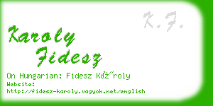 karoly fidesz business card